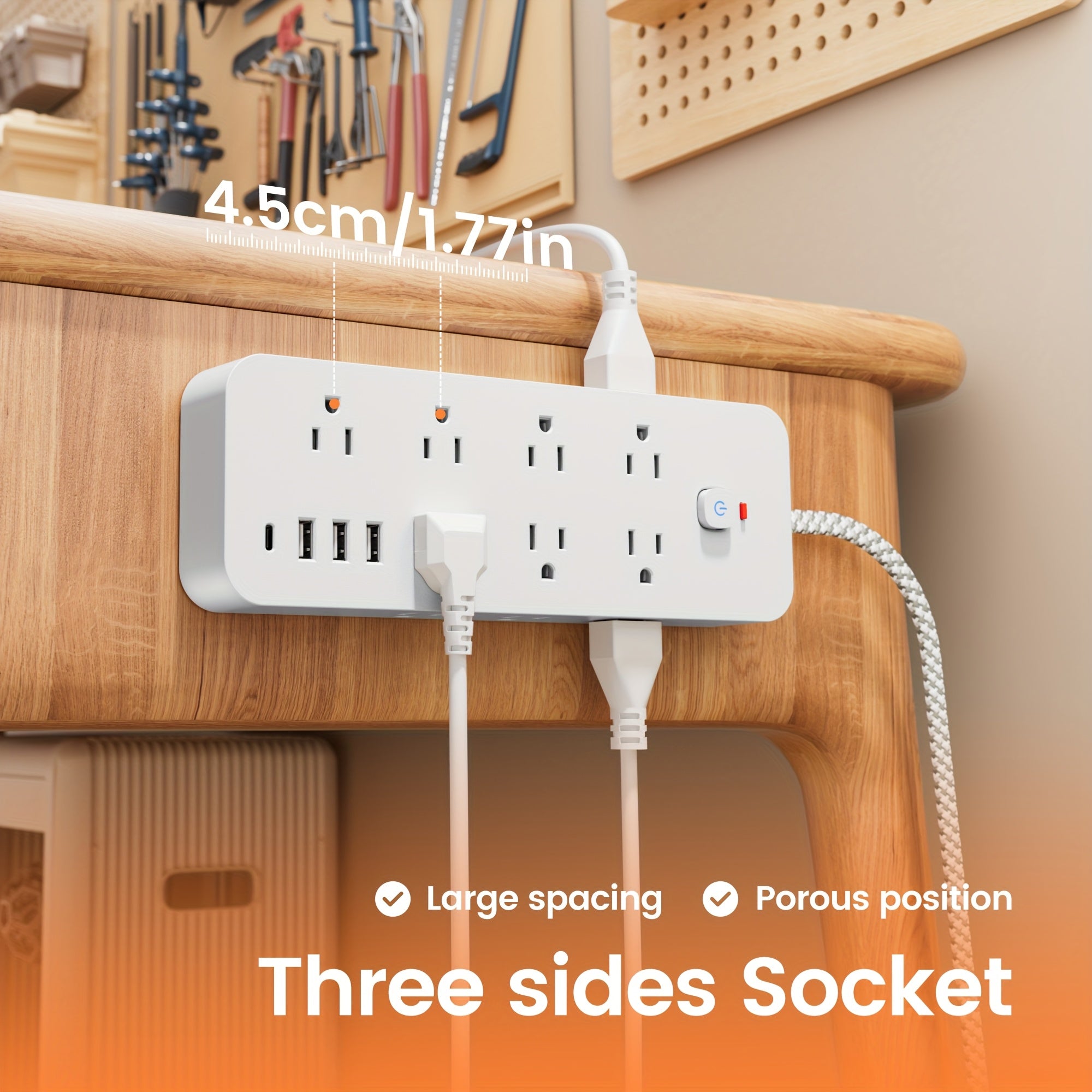 Multi-Side Power Strip with USD
